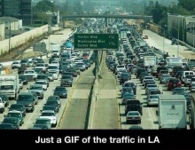Animated GIF of L.A. traffic.