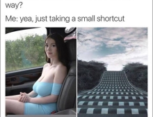 Big boobs and bumpy roads.
