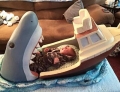 Baby crib for fans of the movie 'Jaws'.
