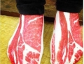 Bacon socks look good enough to eat.