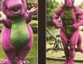 Barney has been really working out and here are his before and after photos to prove it.