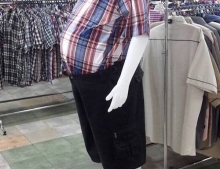 Beer belly mannequins are more realistic.