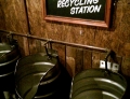 Beer recycling station in this bar can really help increase profit margins.
