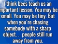 Bees teach us an important lesson.