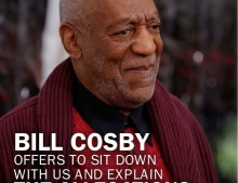 Bill Cosby interview about the allegations against him over a glass of wine. Do not drink the wine!