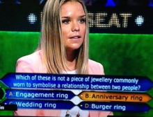 A burger ring is a sign of true love.