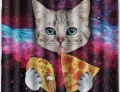 Cat eating a taco and pizza? Just found my new shower curtain.