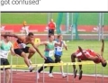 Coach got me in so many track and field events, I got confused.