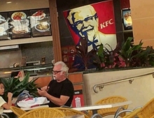 Colonel Sanders spotted at KFC.