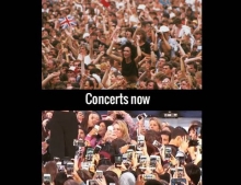 Concerts before smartphones vs. Concerts now
