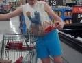 Cookie Monster fashion rebel spotted at Walmart.