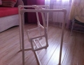 DIY baby swing made from pvc pipe. Seems safe.