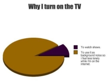 Do you actually watch TV or just use it to keep you company?