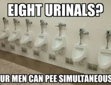 Eight urinals?