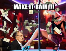 FIFA President Sepp Blatter seemed comfortable with money raining down. Make it rain!
