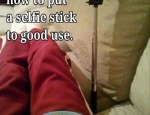 Finally figured out how to make a selfie stick useful.
