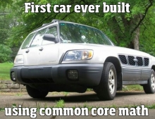 First car ever built using common core math.