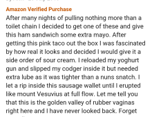 Foodie gives an honest Fleshlight review.