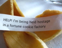 Fortune cookie hostage.