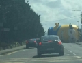 Giant inflatable Minion blocking traffic.
