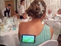 Had to go to a wedding but wanted to watch the soccer game. I love my wife!