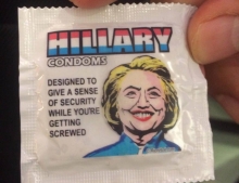 Hillary condoms.