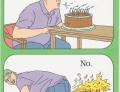 How to blow out birthday candles.