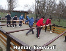 Human Foosball looks like it would be fun.