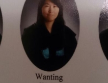 I am sure this girl named Wanting Wang was never teased in school.
