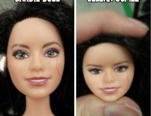 If you squeeze the head of a Barbie Doll, it looks like Selena Gomez.