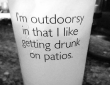 I'm outdoorsy.