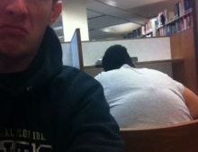 It Is Hard To Get Any Work Done At The Library When There Is A Ginormous Butt Crack Staring At You