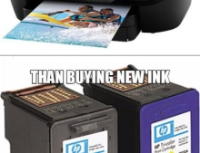 It's cheaper to buy a new printer than it is to buy new ink cartridges.