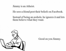 Jimmy is an atheist.