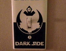 Light side or dark side light switch covers put you in control of your destiny.