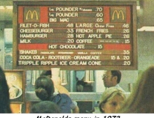 McDonald's menu from 1972. Thanks inflation.