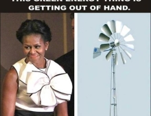 Michelle Obama proves this green energy thing is getting out of hand.