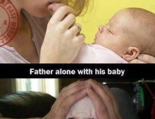 Mother and father alone with their baby.