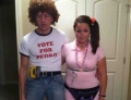 Napoleon Dynamite and Deb pose for a picture,