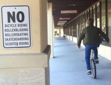 No bicycle riding allowed? No problem.