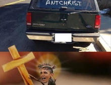 Obama is an ant God according to the owner of this vehicle.