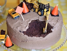 Perfect cake for a backhoe operator.