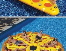 Pizza slice pool float.
