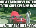 Porsche driver broke down on the side of the road can't find his engine.