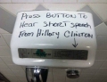 Press button to hear short speech from Hillary Clinton.