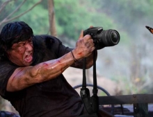 Rambo tries his hand at photography.