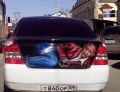 Russian trunk art featuring Obama.