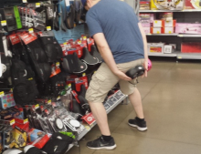 Saw this guy trying out bike seats.