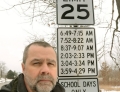 School Zone: Speed limit 25, school days only, during these times only.
