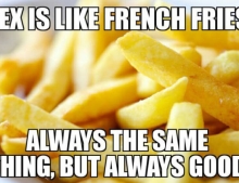 Sex is like french fries.